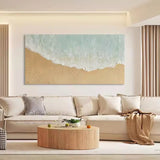 Large Beach Wall Art Acrylic Oversize Abstract Beach Acrylic Painting For Living room