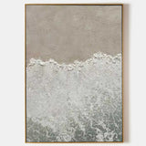 Abstract Beach Painting Framed Beach Acrylic Painting Modern Beach Wall Art For Sale