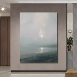 Beach Sunrise Painting Acrylic Extra Large Beach Wall Art For Bedroom Framed Beach Art