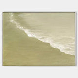 Modern Beach Art Large Acrylic Impressionist Seascape Paintings Framed Beach Wall Art