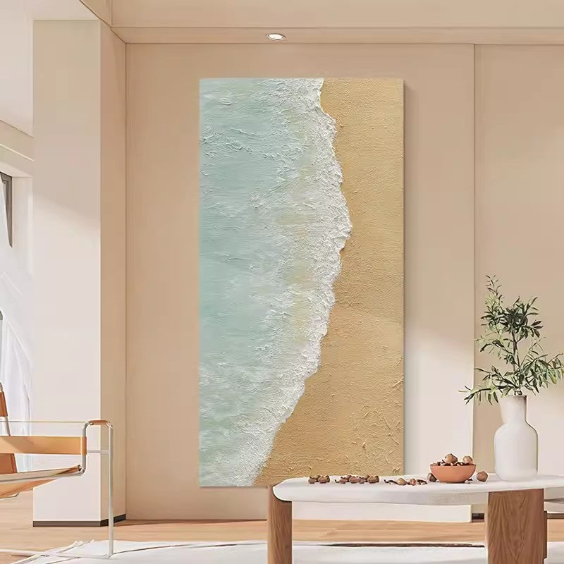 Large Beach Wall Art Acrylic Oversize Abstract Beach Acrylic Painting For Living room